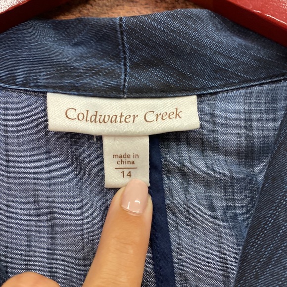 Cold water Creek Denim Dress Size 14 - Picture 4 of 8